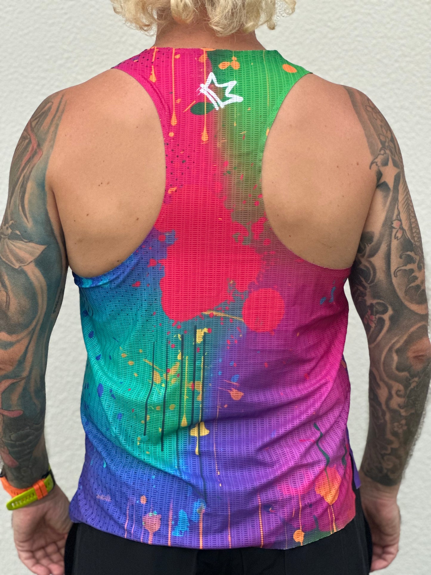 Mens Running Singlet Technicolour