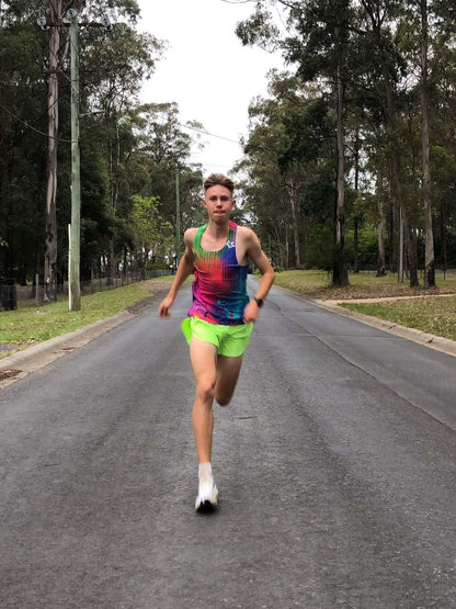 Mens Running Singlet Technicolour