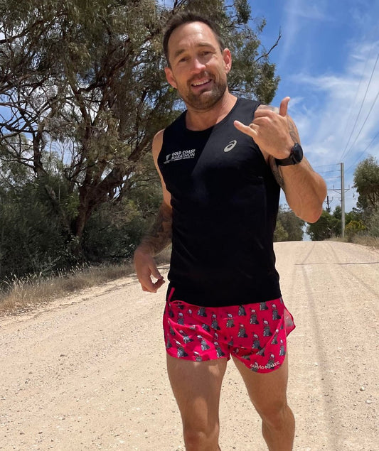 Cardio Kingz Running Split Shorts - Bin Chkn You Out 6